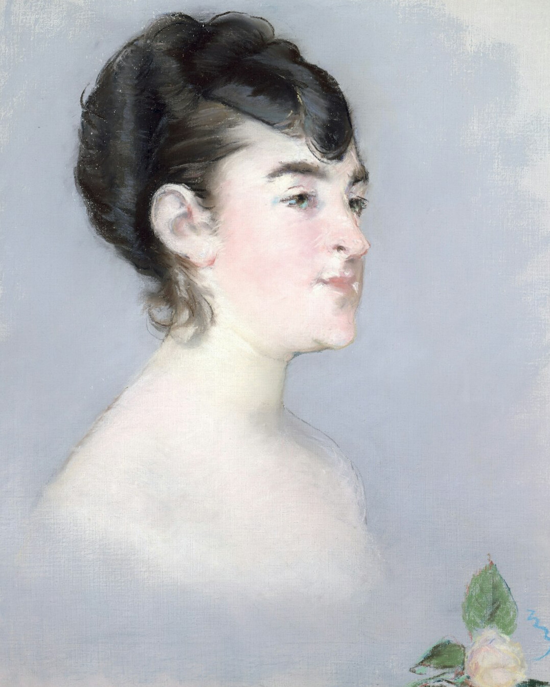 Portrait of a woman with shoulder-length brown hair