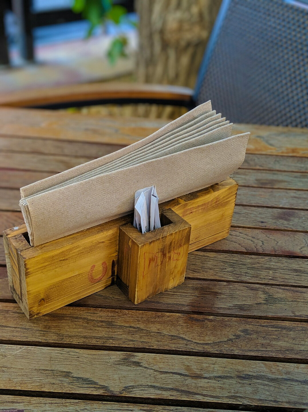 Folded old newspapers on a table
